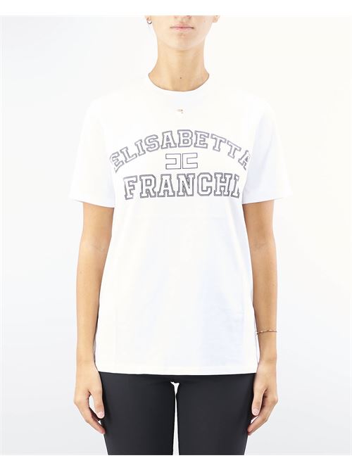 Jersey T-shirt with college logo Elisabetta Franchi ELISABETTA FRANCHI | T-shirt | MA01546E2270